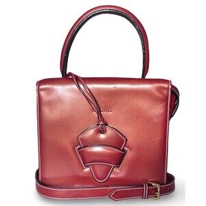 Loewe Barcelona Redish-Orange Smooth Leather Hand/Crossbody Bag